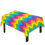 Colorful Zigzag Pattern Print Tablecloth