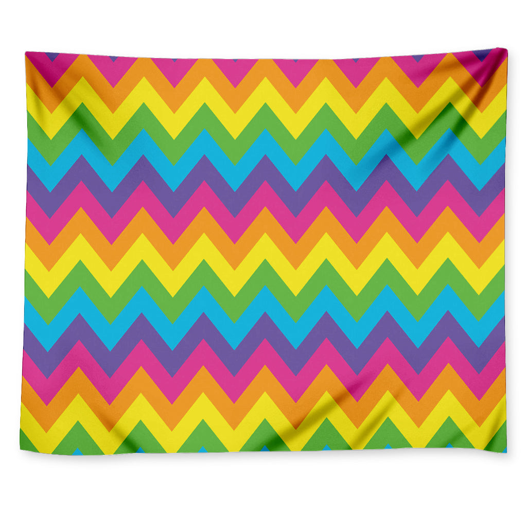 Colorful Zigzag Pattern Print Tapestry