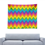 Colorful Zigzag Pattern Print Tapestry