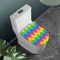 Colorful Zigzag Pattern Print Toilet Lid Cover