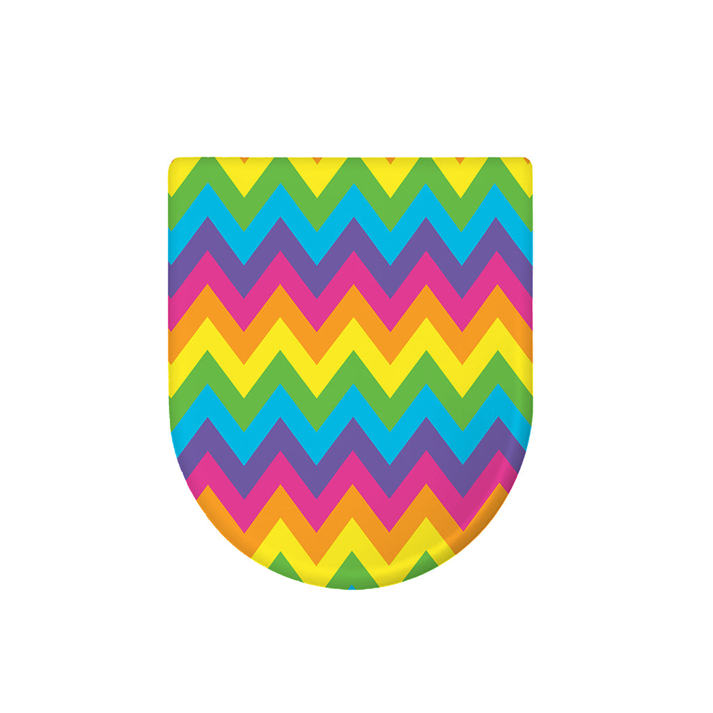 Colorful Zigzag Pattern Print Toilet Lid Cover