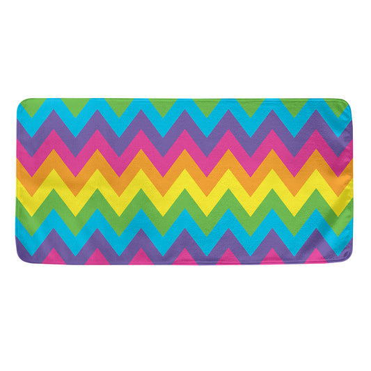 Colorful Zigzag Pattern Print Towel