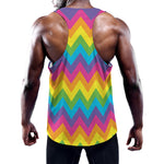 Colorful Zigzag Pattern Print Training Tank Top