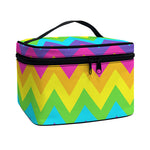 Colorful Zigzag Pattern Print Travel Makeup Bag