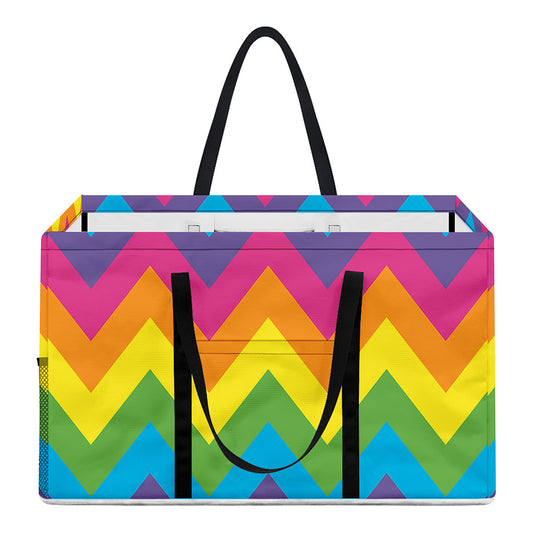 Colorful Zigzag Pattern Print Utility Tote Bag