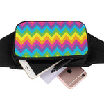 Colorful Zigzag Pattern Print Waist Bag
