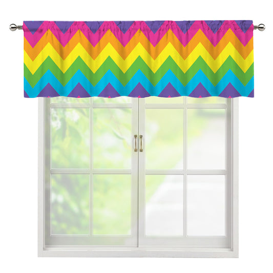 Colorful Zigzag Pattern Print Window Valance
