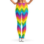 Colorful Zigzag Pattern Print Women's Leggings