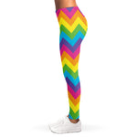 Colorful Zigzag Pattern Print Women's Leggings
