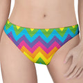 Colorful Zigzag Pattern Print Women's Thong