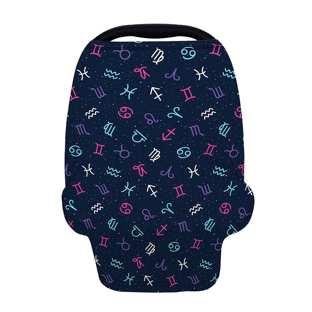 Colorful Zodiac Symbols Pattern Print Baby Seat Cover