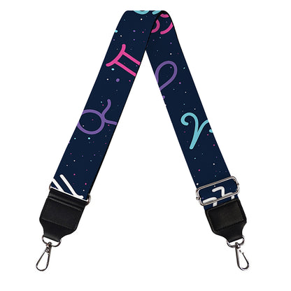 Colorful Zodiac Symbols Pattern Print Bag Strap