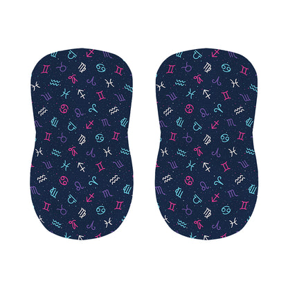 Colorful Zodiac Symbols Pattern Print Bar Stool Covers