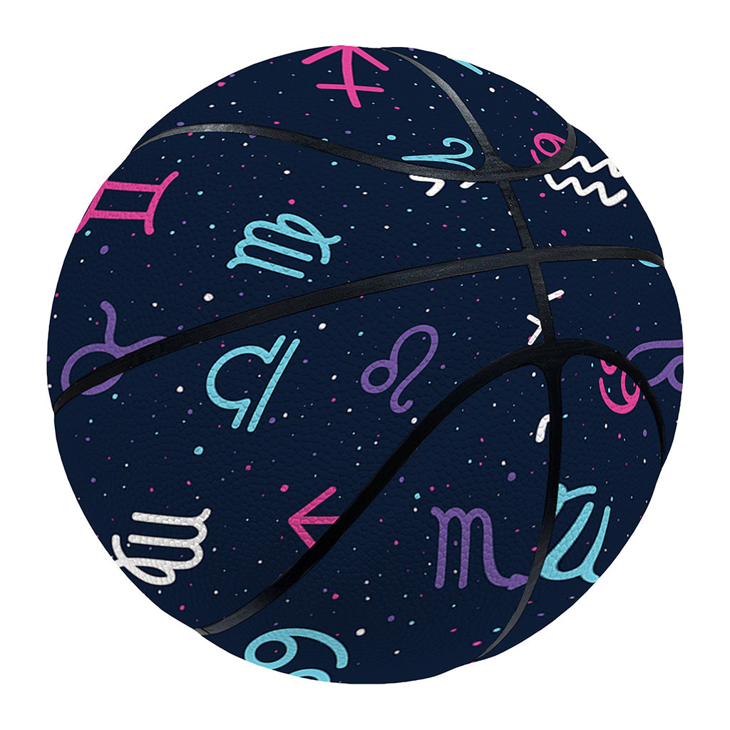Colorful Zodiac Symbols Pattern Print Basketball