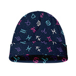 Colorful Zodiac Symbols Pattern Print Beanie