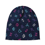 Colorful Zodiac Symbols Pattern Print Beanie