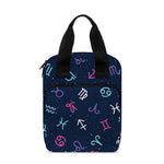 Colorful Zodiac Symbols Pattern Print Bible Tote Bag
