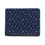 Colorful Zodiac Symbols Pattern Print Bifold Wallet