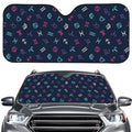 Colorful Zodiac Symbols Pattern Print Car Windshield Sun Shade