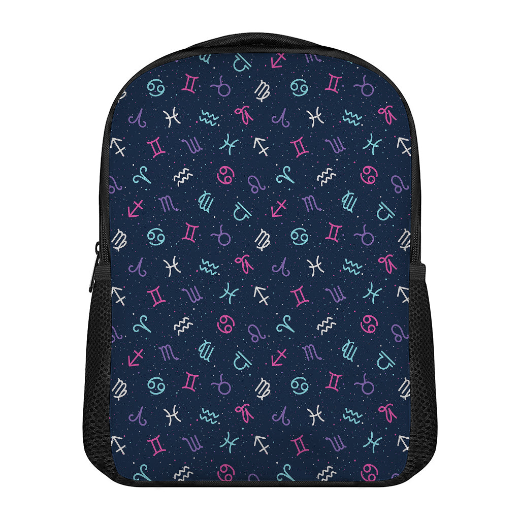 Colorful Zodiac Symbols Pattern Print Casual Backpack