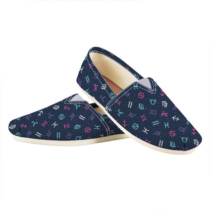 Colorful Zodiac Symbols Pattern Print Casual Shoes