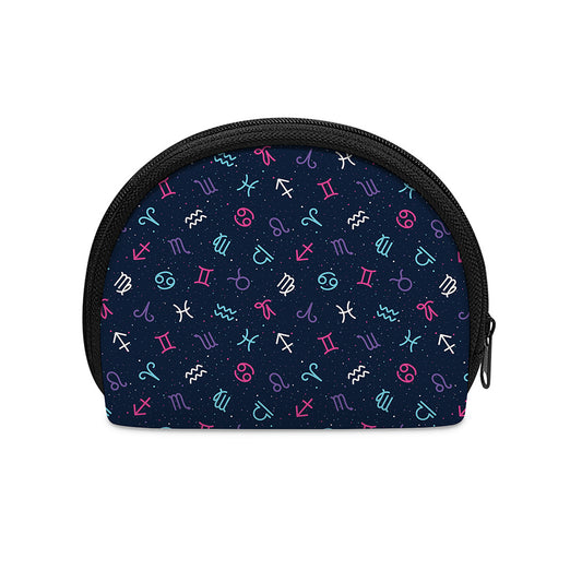 Colorful Zodiac Symbols Pattern Print Coin Purse