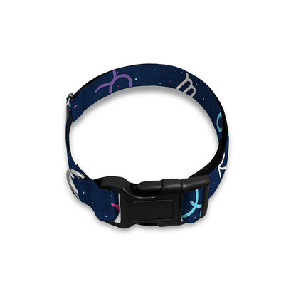 Colorful Zodiac Symbols Pattern Print Dog Collar