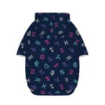 Colorful Zodiac Symbols Pattern Print Dog Zip Up Hoodie