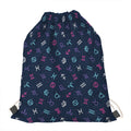 Colorful Zodiac Symbols Pattern Print Drawstring Bag