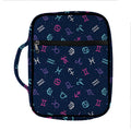 Colorful Zodiac Symbols Pattern Print Front Pocket Bible Bag