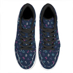 Colorful Zodiac Symbols Pattern Print High Top Leather Sneakers