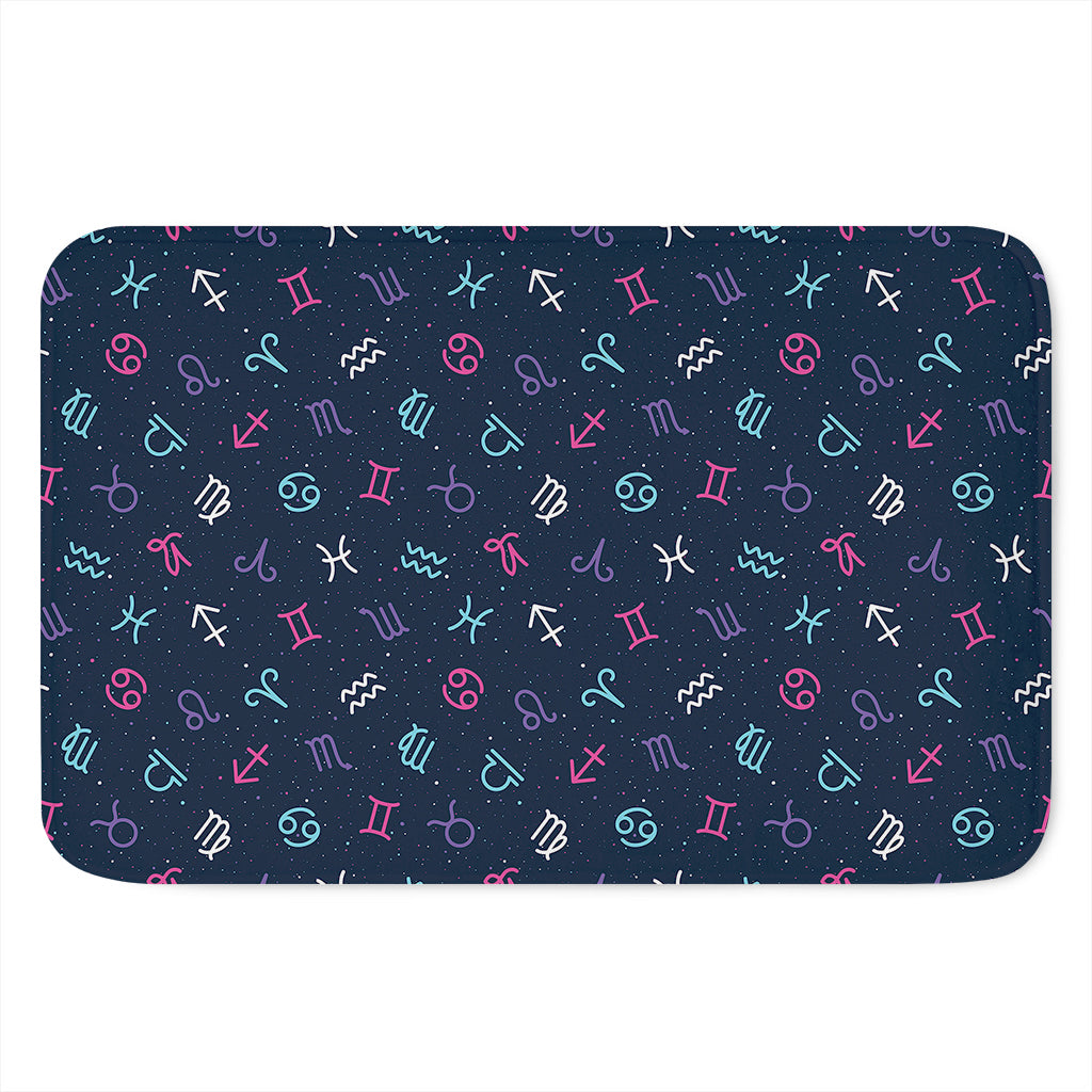 Colorful Zodiac Symbols Pattern Print Indoor Door Mat