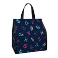 Colorful Zodiac Symbols Pattern Print Insulated Lunch Tote