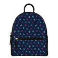Colorful Zodiac Symbols Pattern Print Leather Backpack