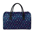 Colorful Zodiac Symbols Pattern Print Leather Duffel Bag