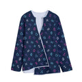 Colorful Zodiac Symbols Pattern Print Long Sleeve Short Coat