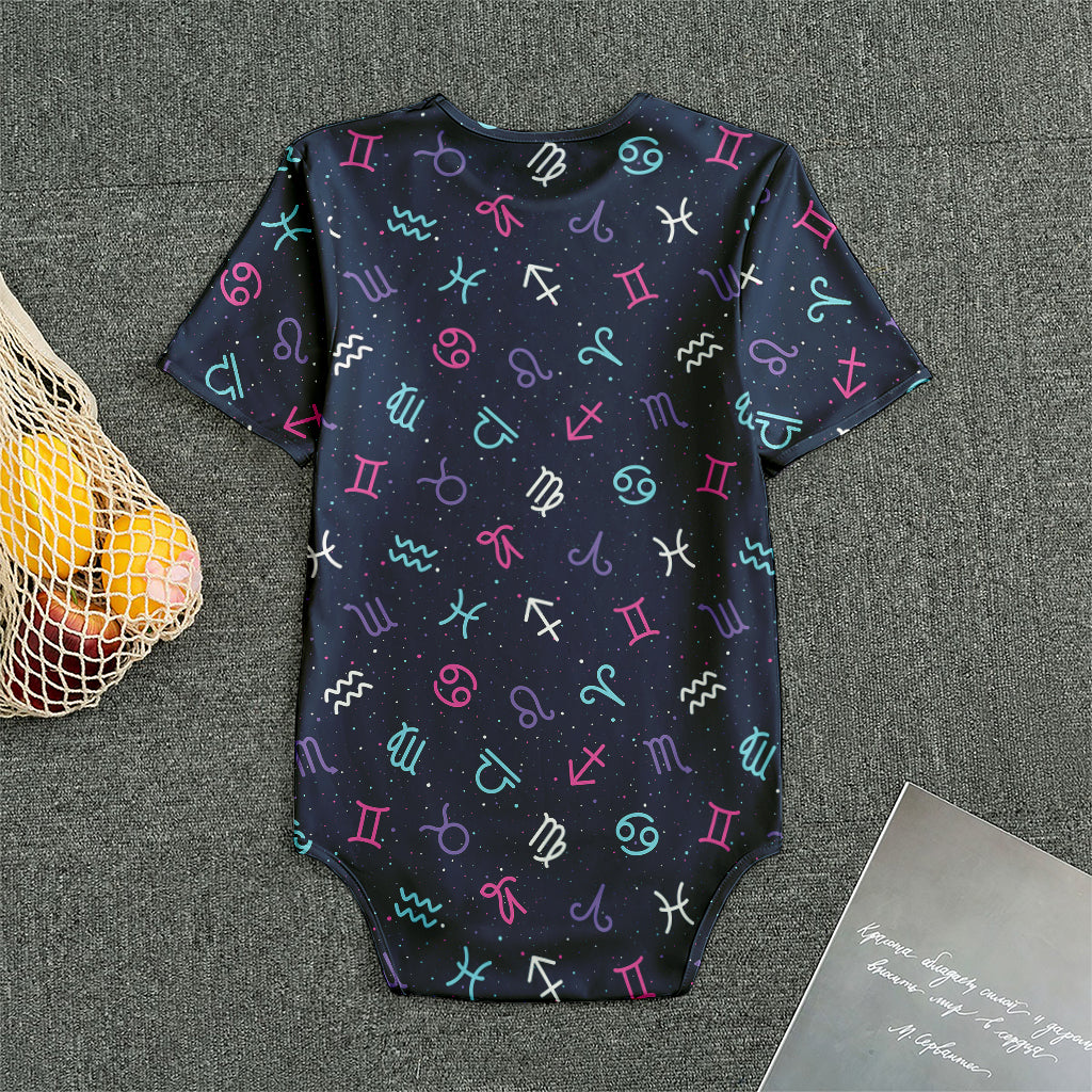 Colorful Zodiac Symbols Pattern Print Men's Bodysuit