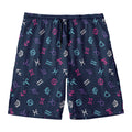 Colorful Zodiac Symbols Pattern Print Men's Swim Trunks