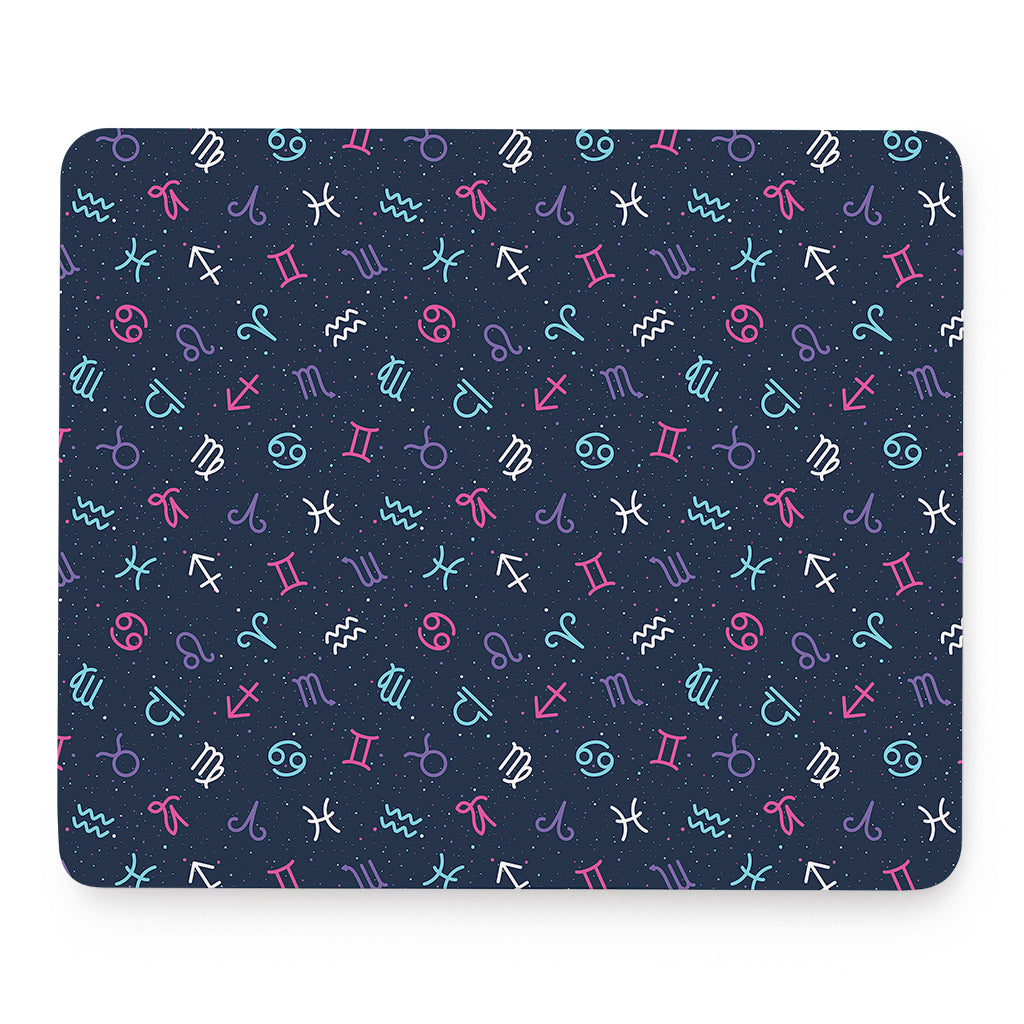 Colorful Zodiac Symbols Pattern Print Mouse Pad