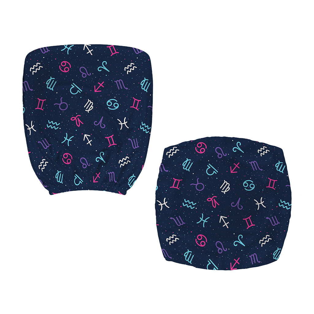 Colorful Zodiac Symbols Pattern Print Office Chair Cover