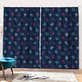 Colorful Zodiac Symbols Pattern Print Pencil Pleat Curtains