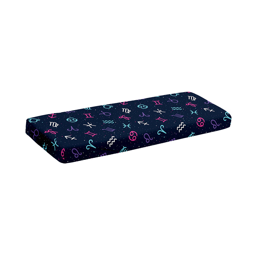 Colorful Zodiac Symbols Pattern Print Piano Keyboard Cover