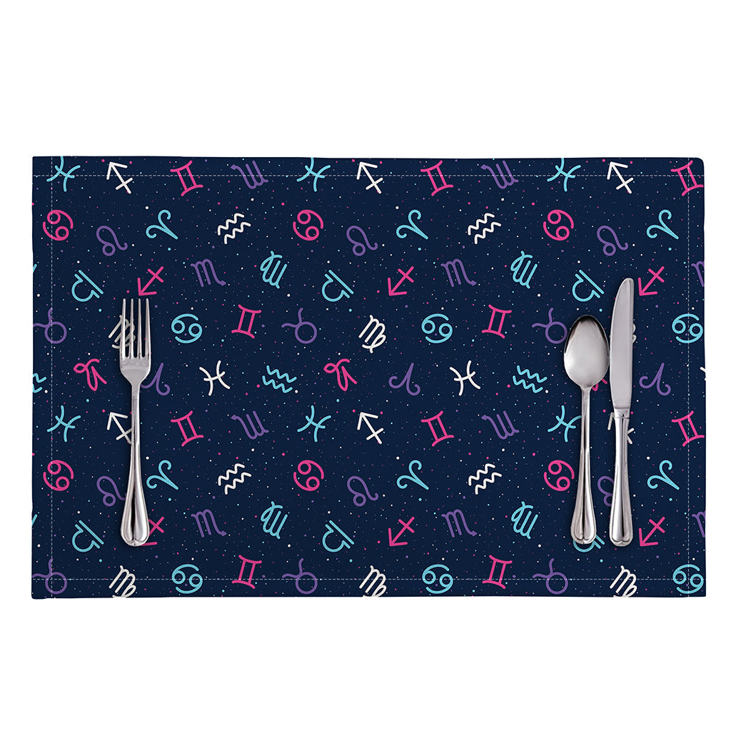 Colorful Zodiac Symbols Pattern Print Placemat