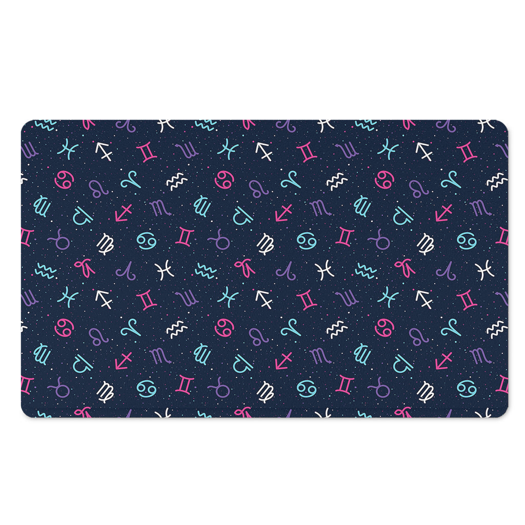 Colorful Zodiac Symbols Pattern Print Polyester Doormat