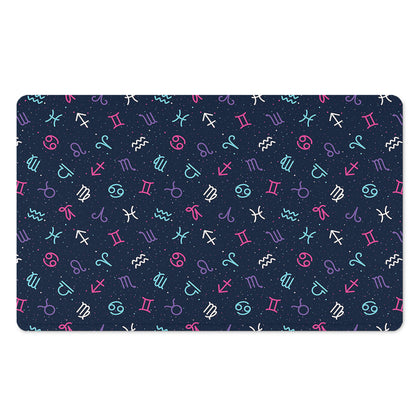 Colorful Zodiac Symbols Pattern Print Polyester Doormat