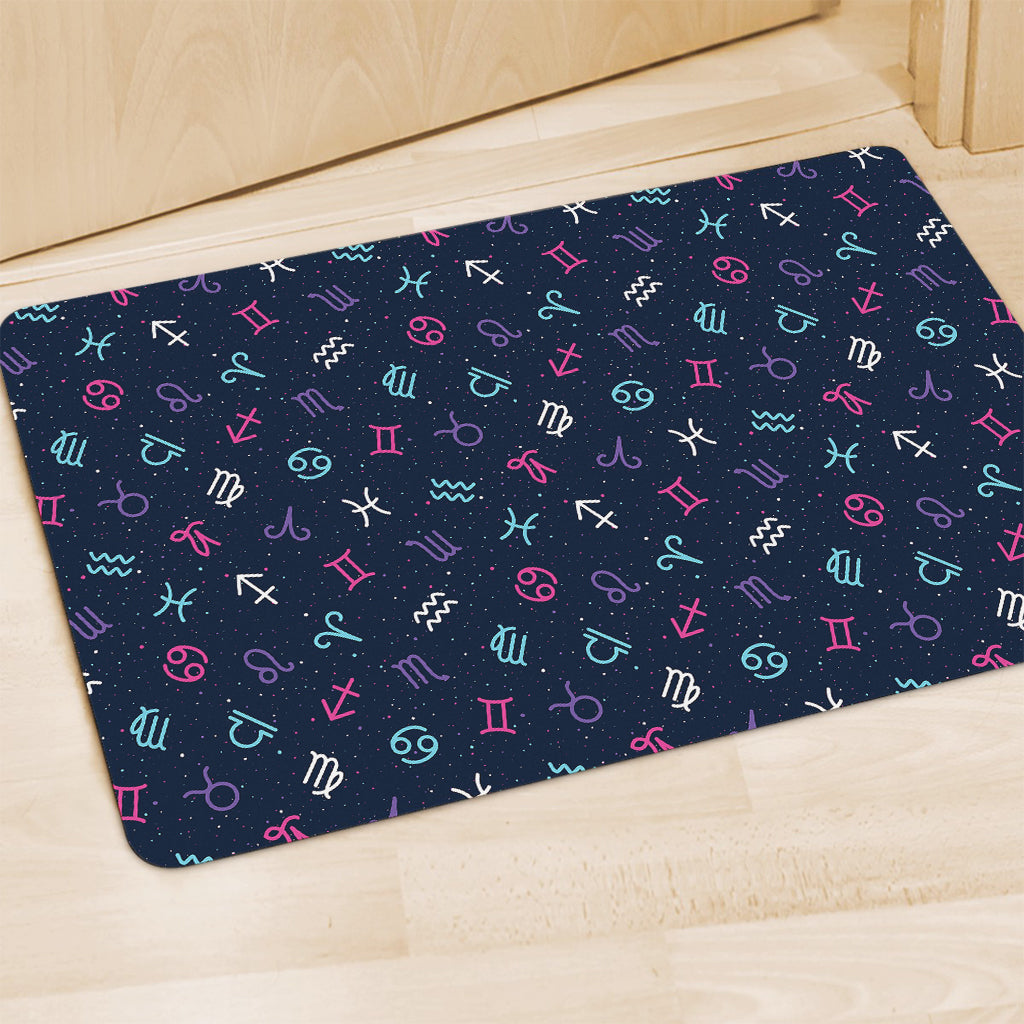 Colorful Zodiac Symbols Pattern Print Polyester Doormat