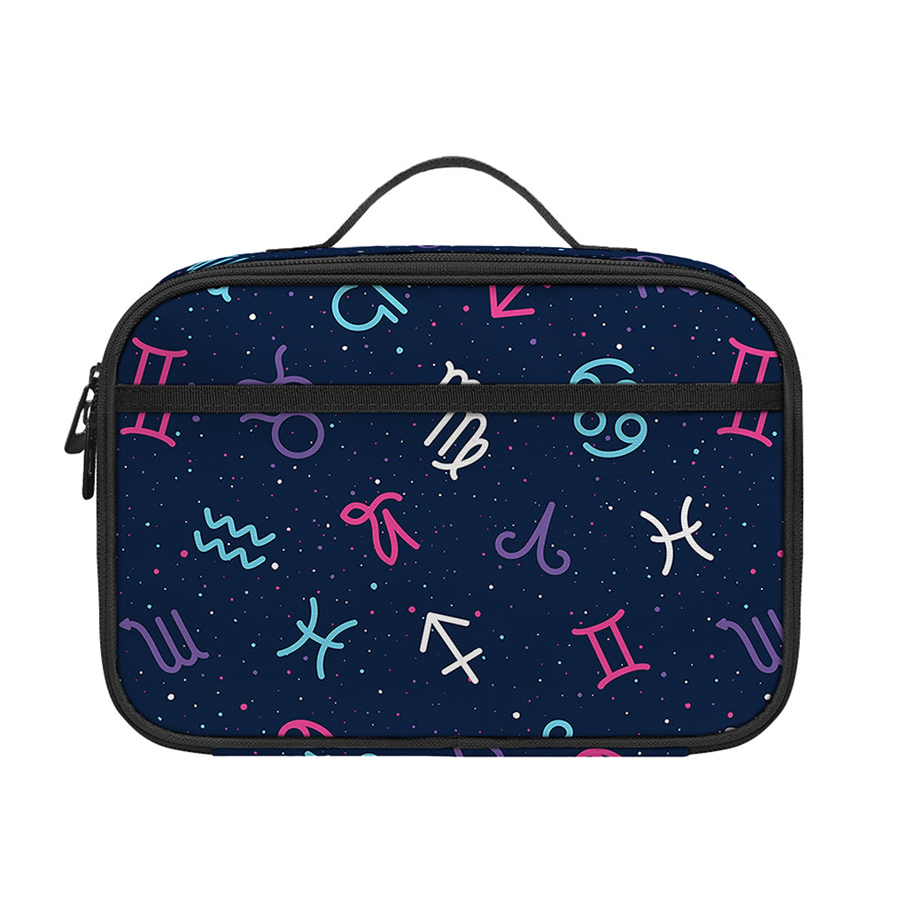 Colorful Zodiac Symbols Pattern Print Portable Lunch Bag