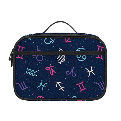 Colorful Zodiac Symbols Pattern Print Portable Lunch Bag