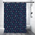 Colorful Zodiac Symbols Pattern Print Premium Shower Curtain