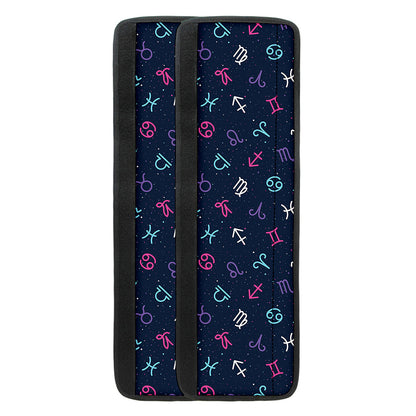 Colorful Zodiac Symbols Pattern Print Refrigerator Handle Covers